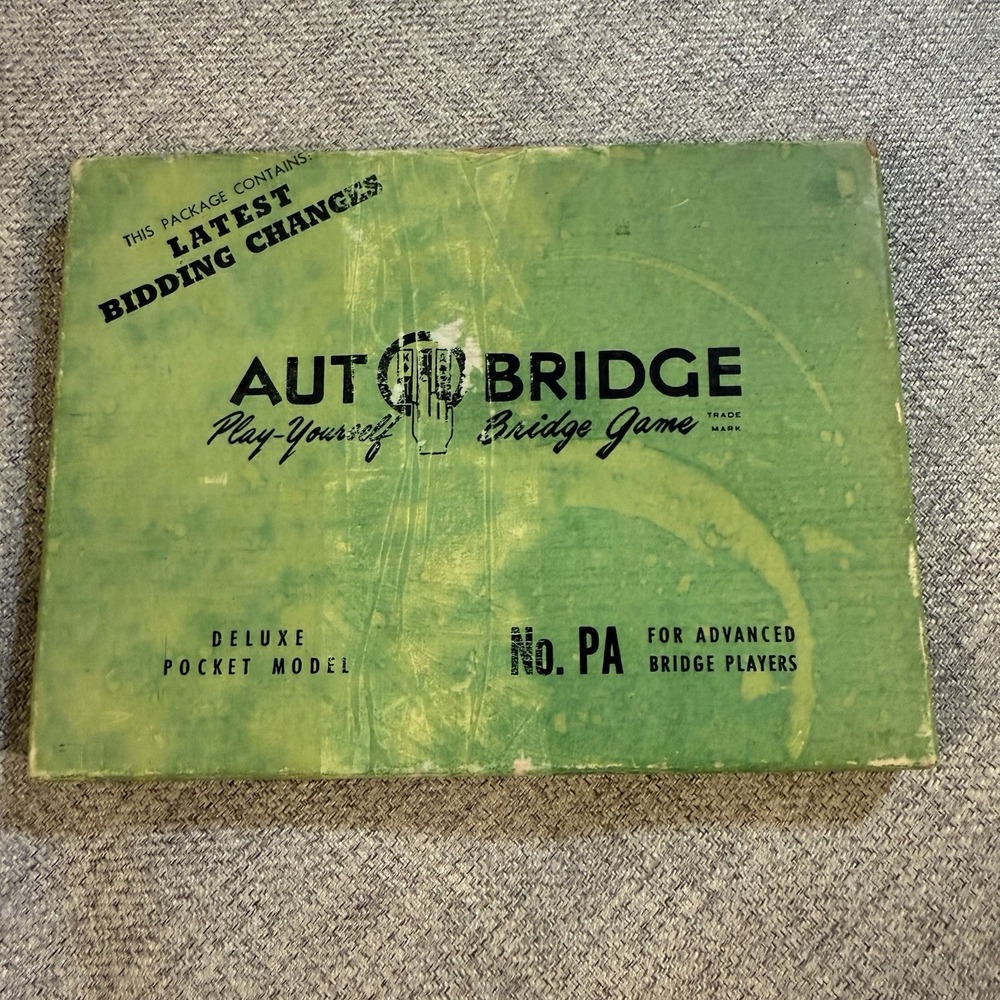 Vintage Autobridge Advanced Pocket Model NoPA Self-Teaching Bridge Game Complete